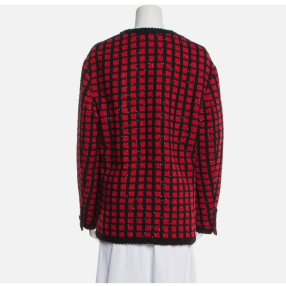 Miu Miu V-Neck CheckTtweed Jacket - Picture 3 of 11